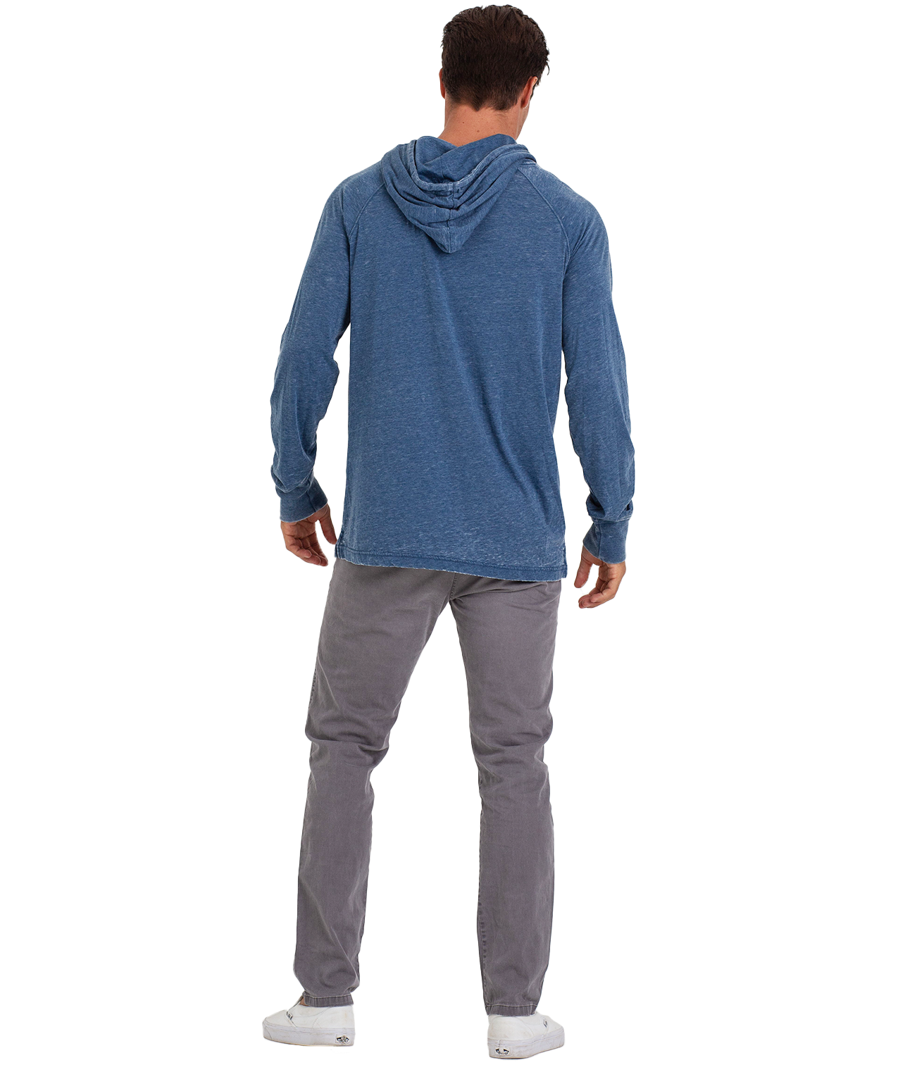 Unisex Fit Jersey Hoodie - Light Garment Burnout Raglan
