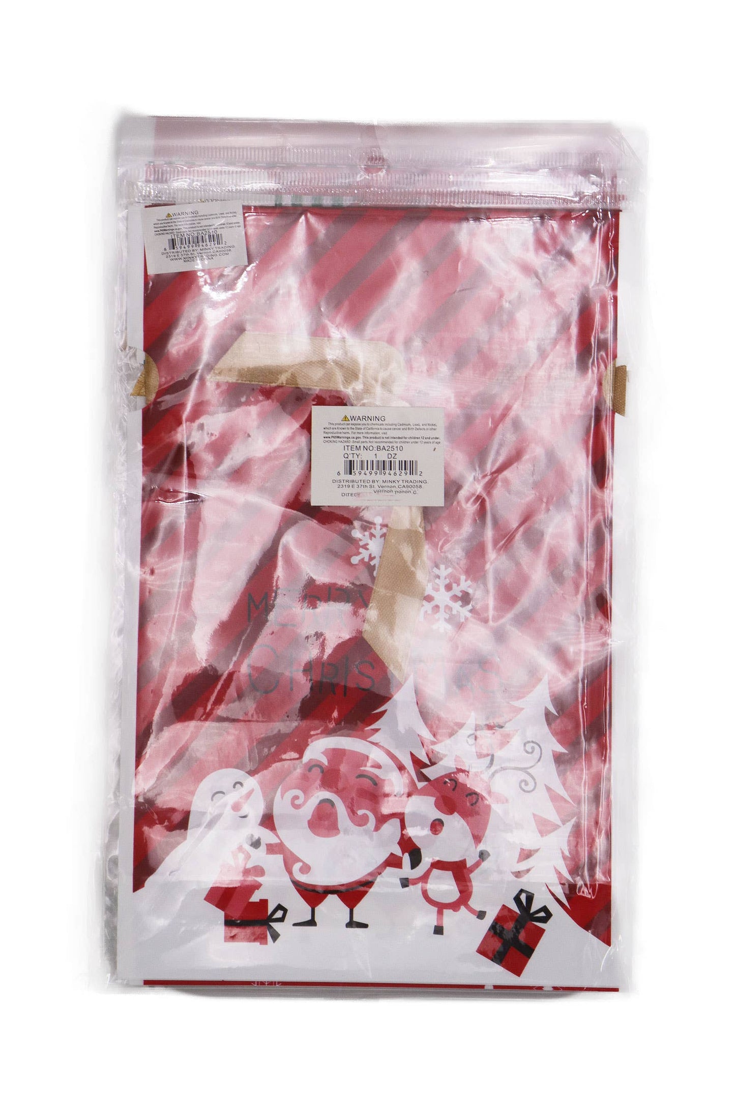 Christmas Drawstring Plastic Treat Bag - 48 Pcs