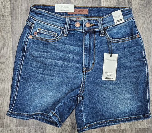 Judy Blue 2 Button Mid length Dad Shorts