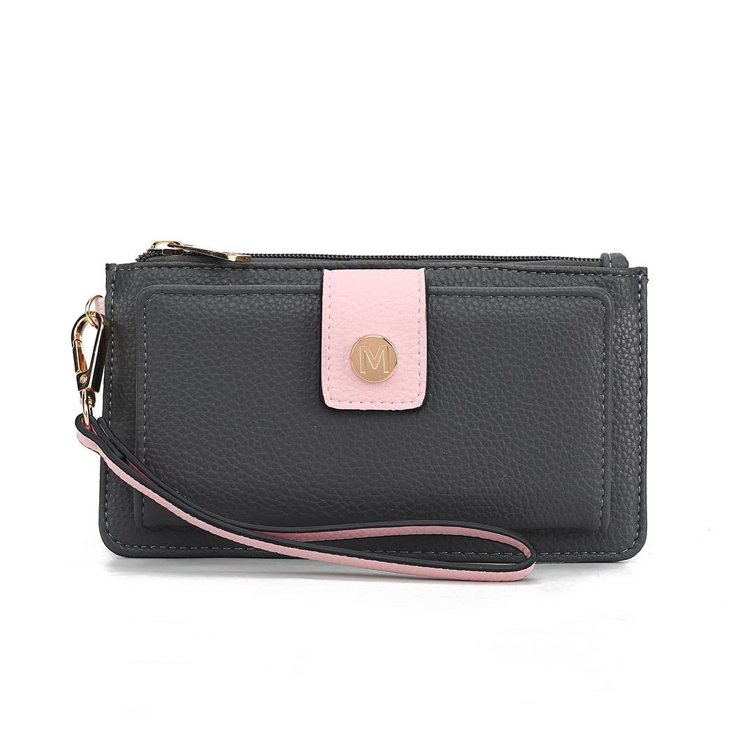 MKF Collection Olympe Vegan Leather Wristlet Wallet by Mia K