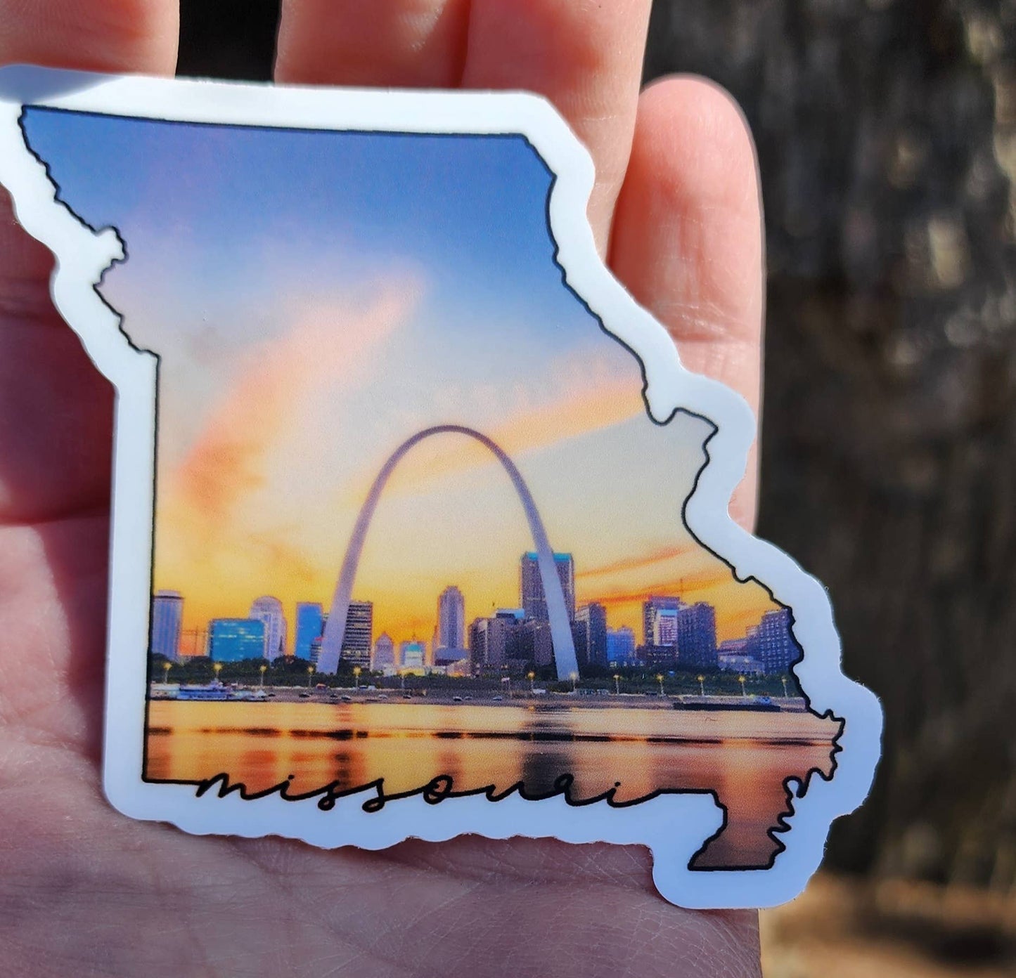 Missouri State and Saint Louis Gateway Arch Vinyl Sticker
