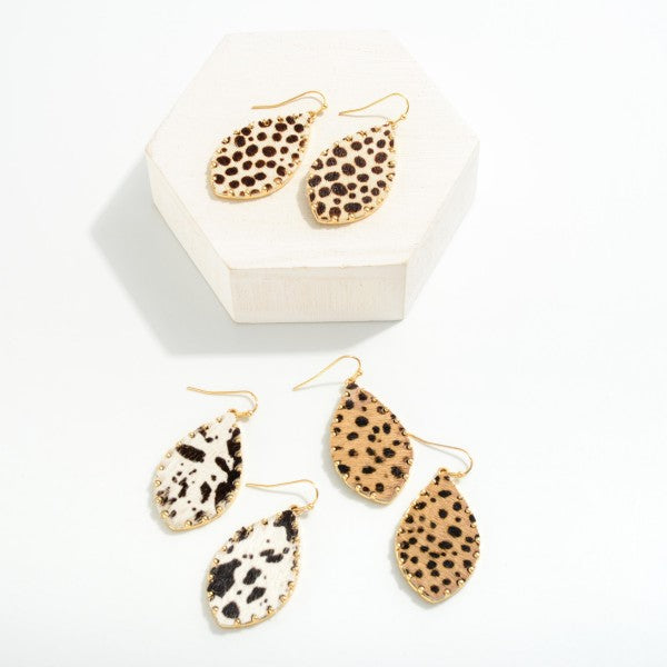 267267 Animal Print Teardrop Earring