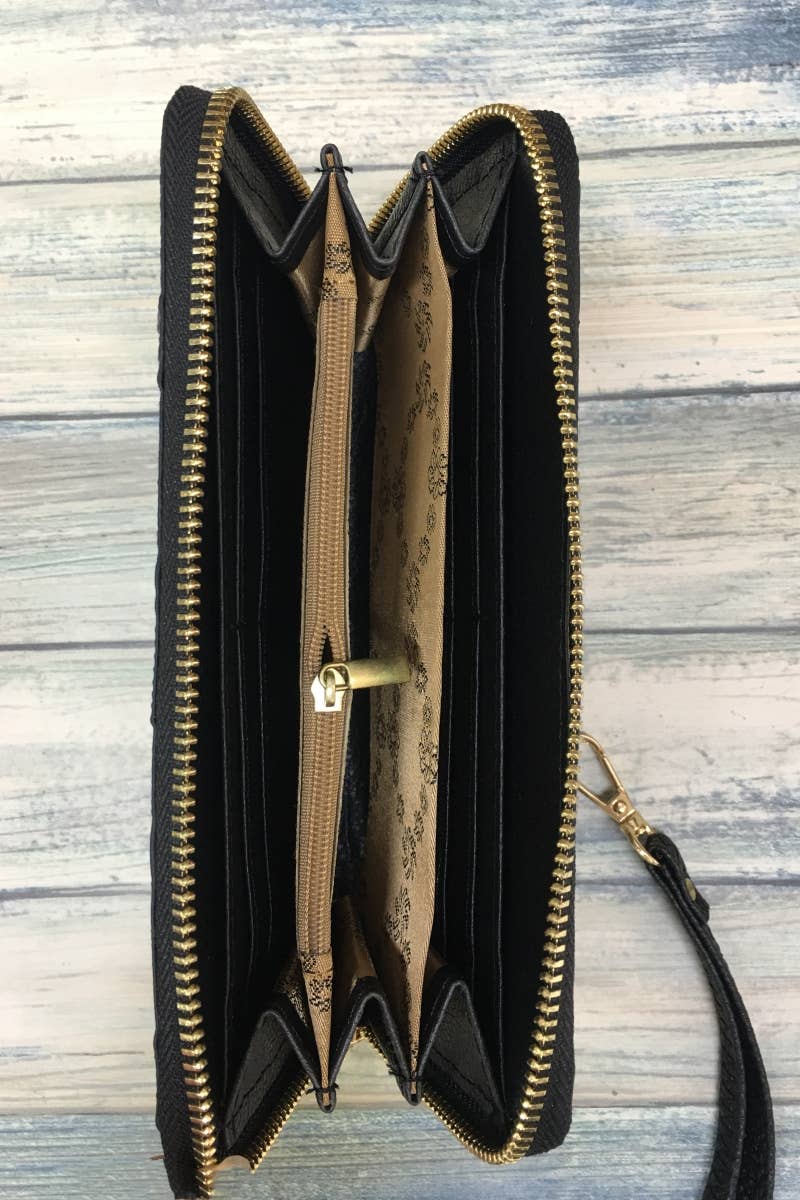 Flower Embossed Wallet