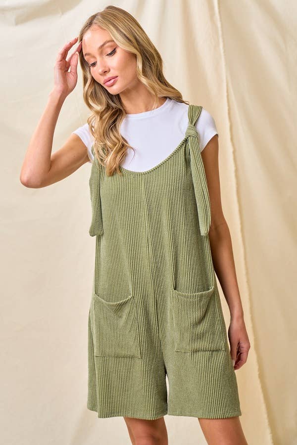 LMR5563-Time to Rock that ribbed romper: S / FUSCHIA