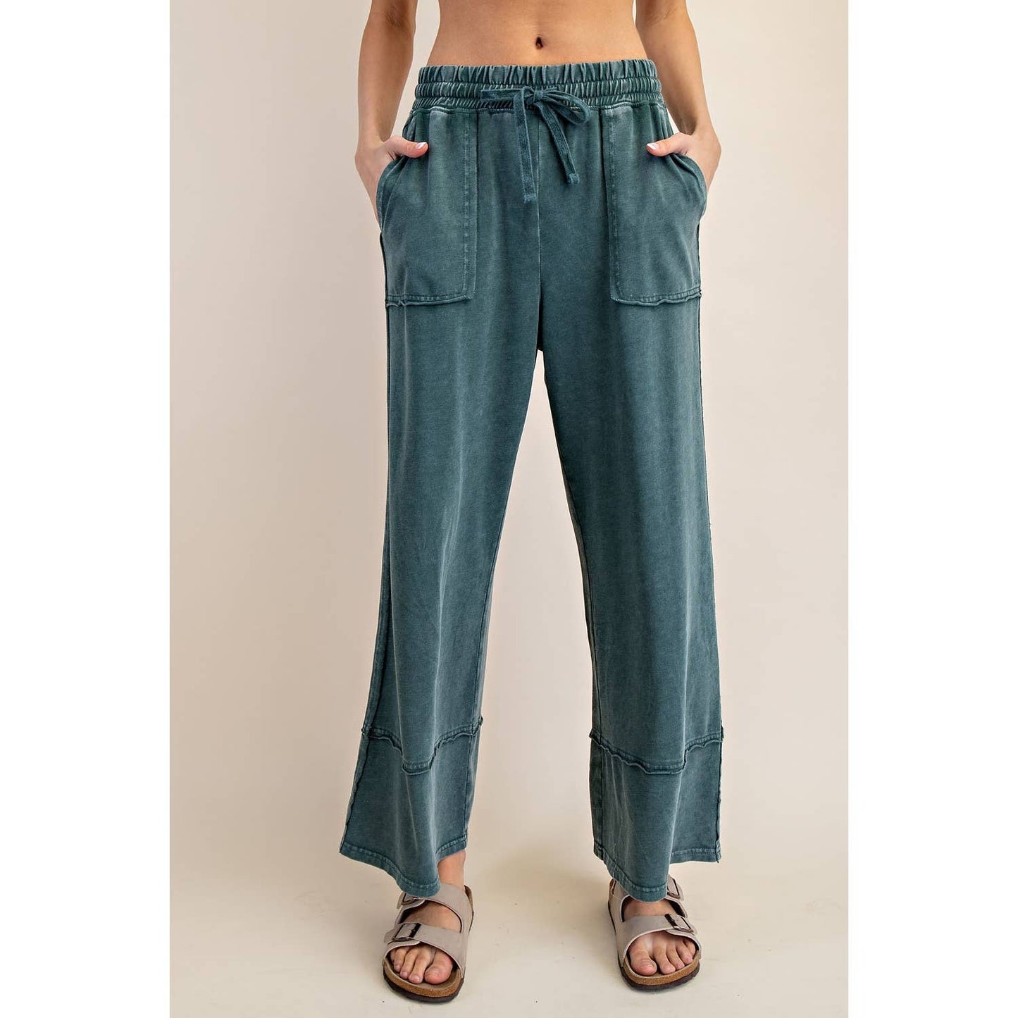 Rae Mode Mineral Washed Cropped Wide Leg Pant P6363