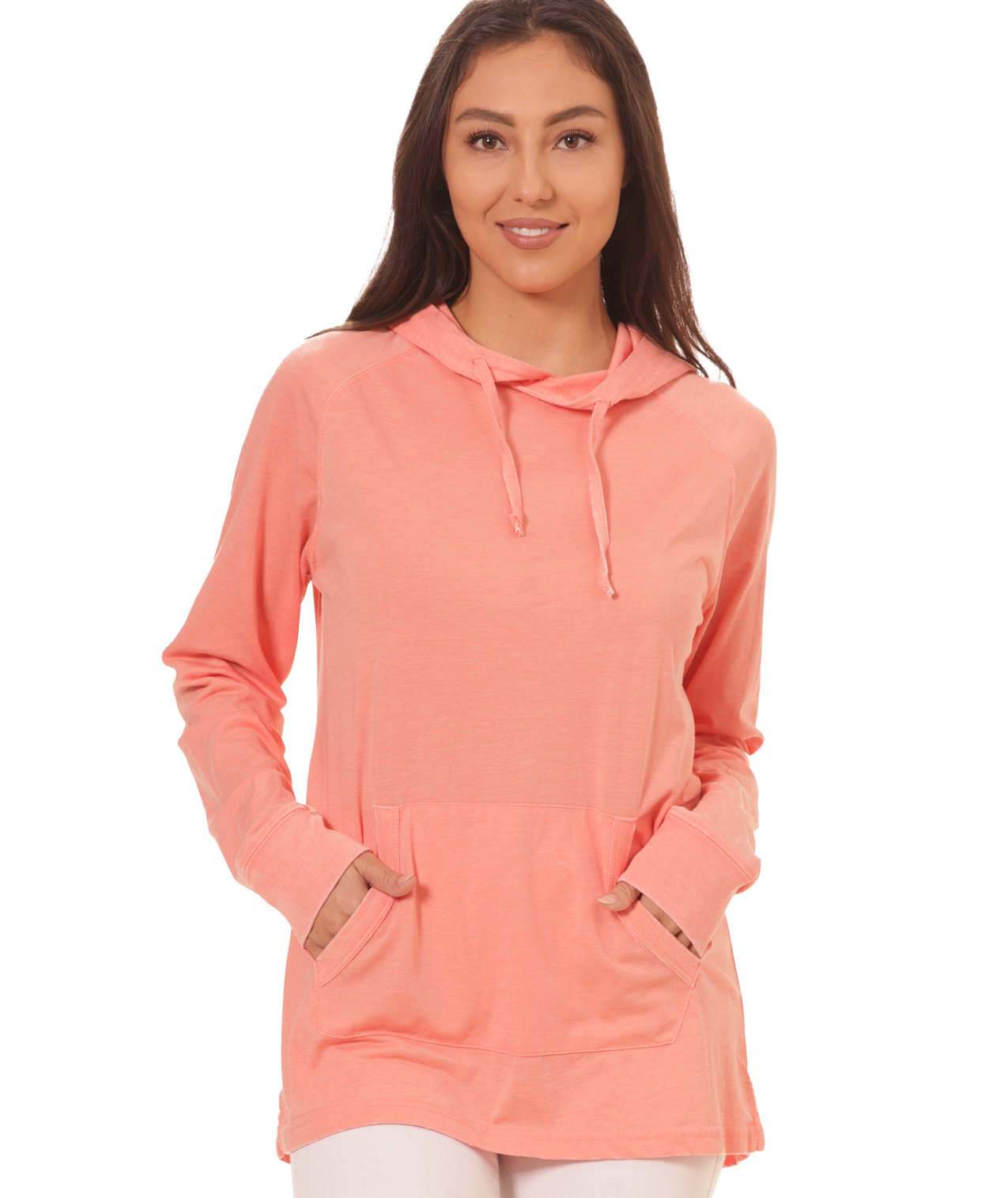 Unisex Fit Jersey Hoodie - Light Garment Burnout Raglan