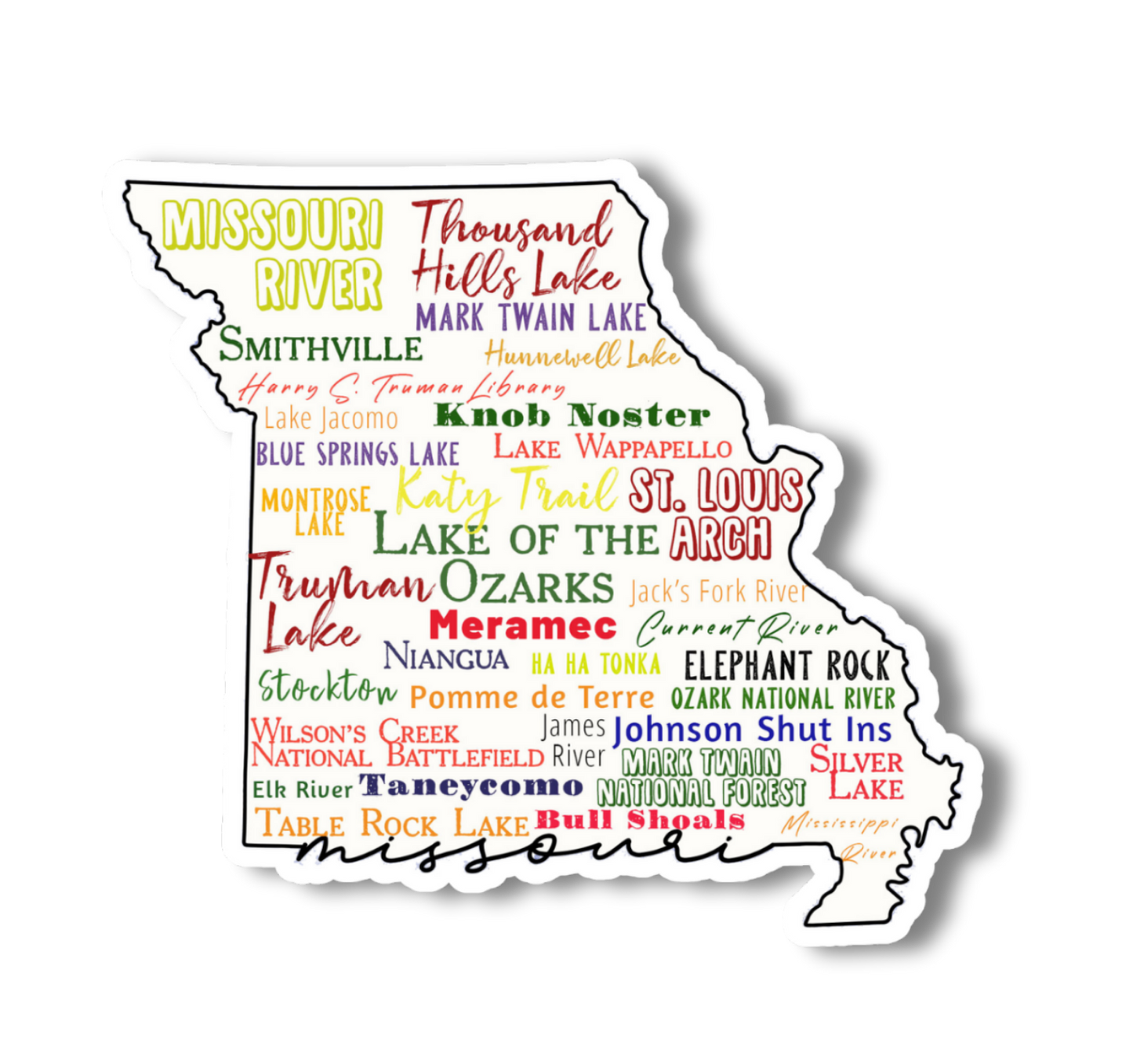 Missouri Recreation State Sticker