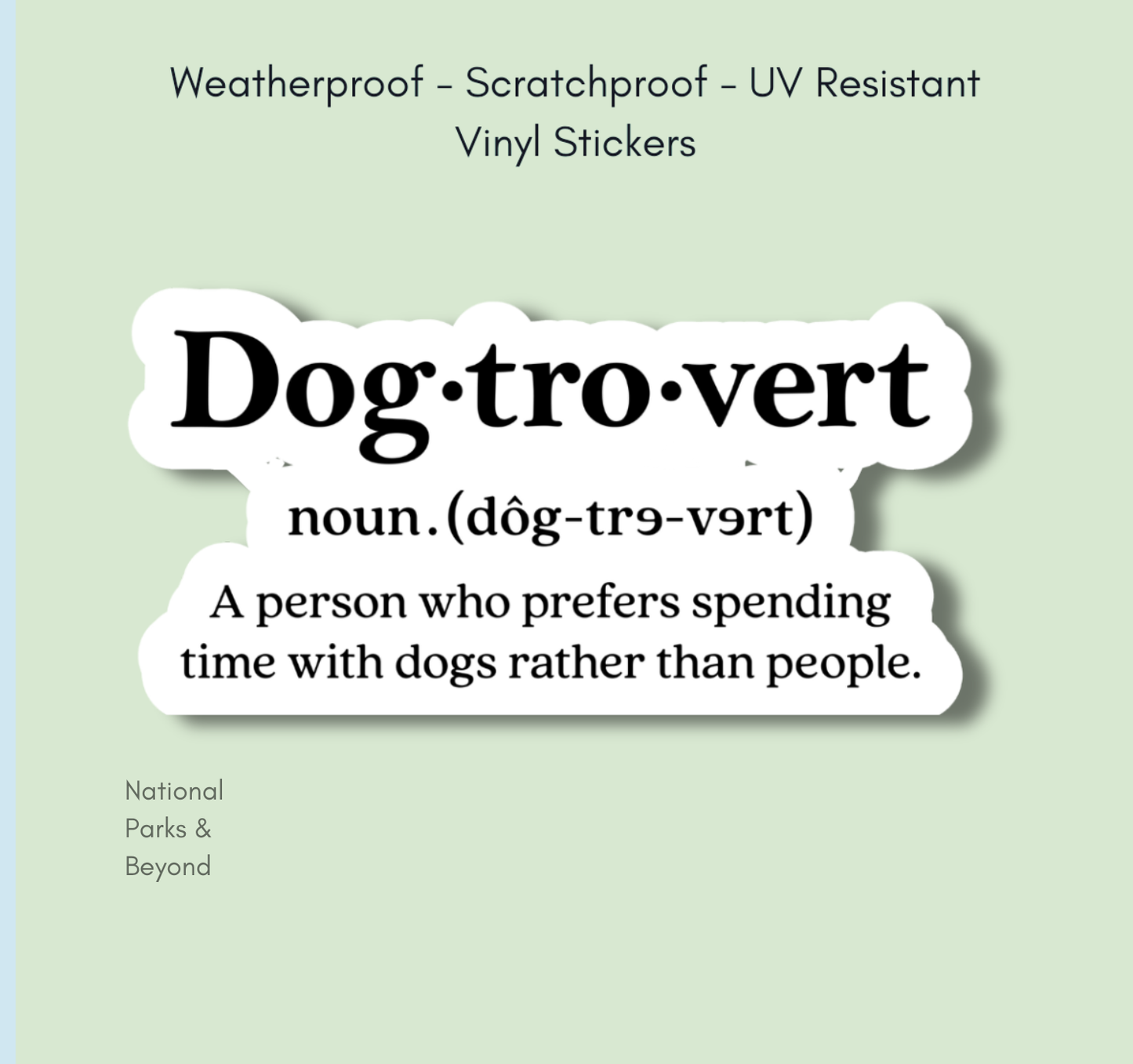 Dogtovert Dictionary Meaning Dog Sticker