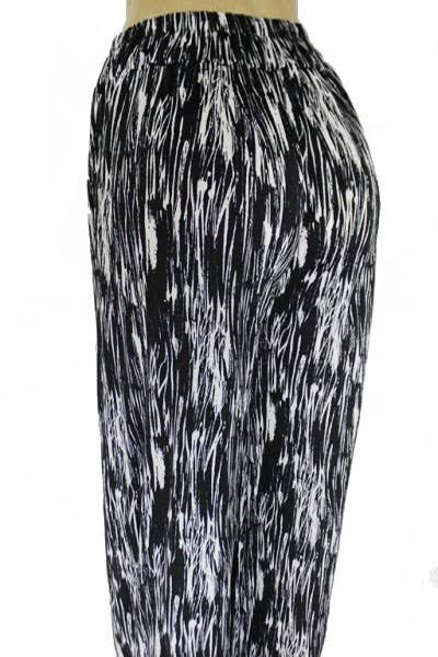 Doodled Line Printed Palazzo Pants