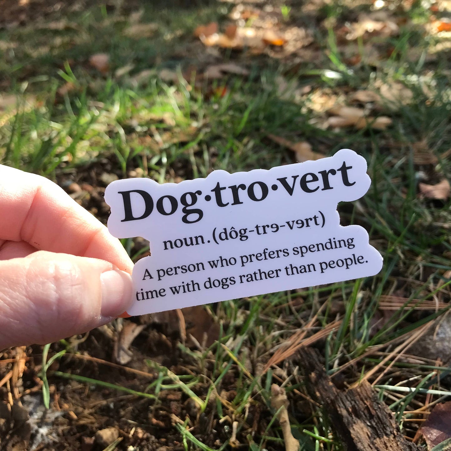 Dogtovert Dictionary Meaning Dog Sticker