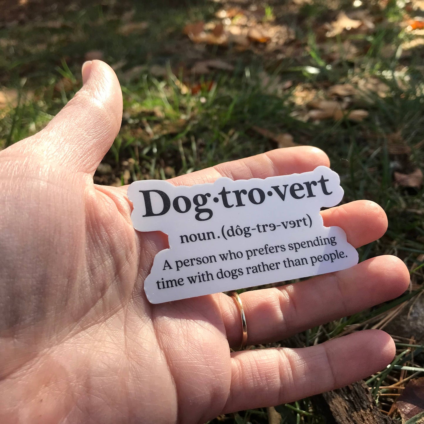 Dogtovert Dictionary Meaning Dog Sticker