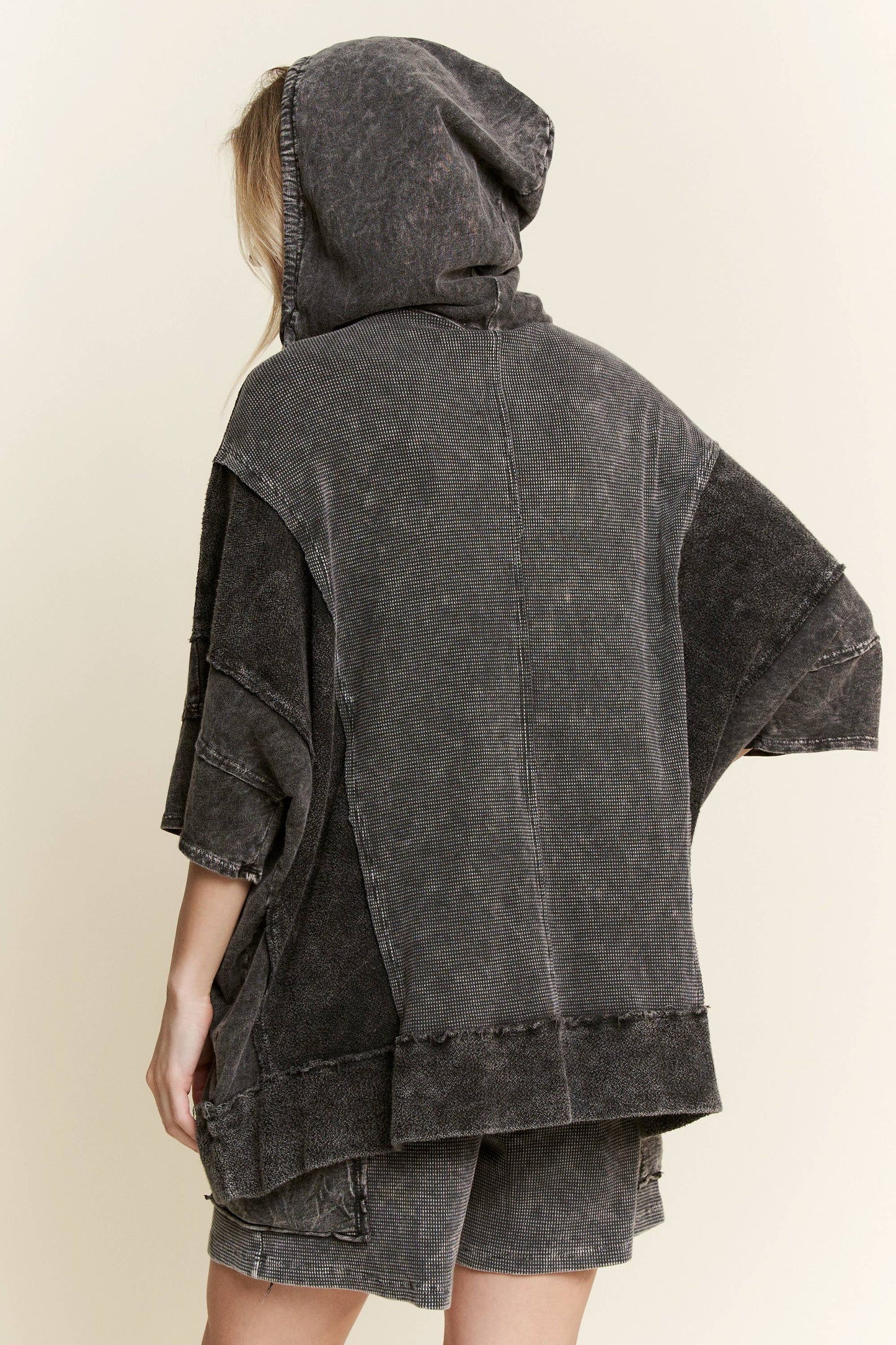 Mineral Wash Waffle Thermal Terry top HT5641