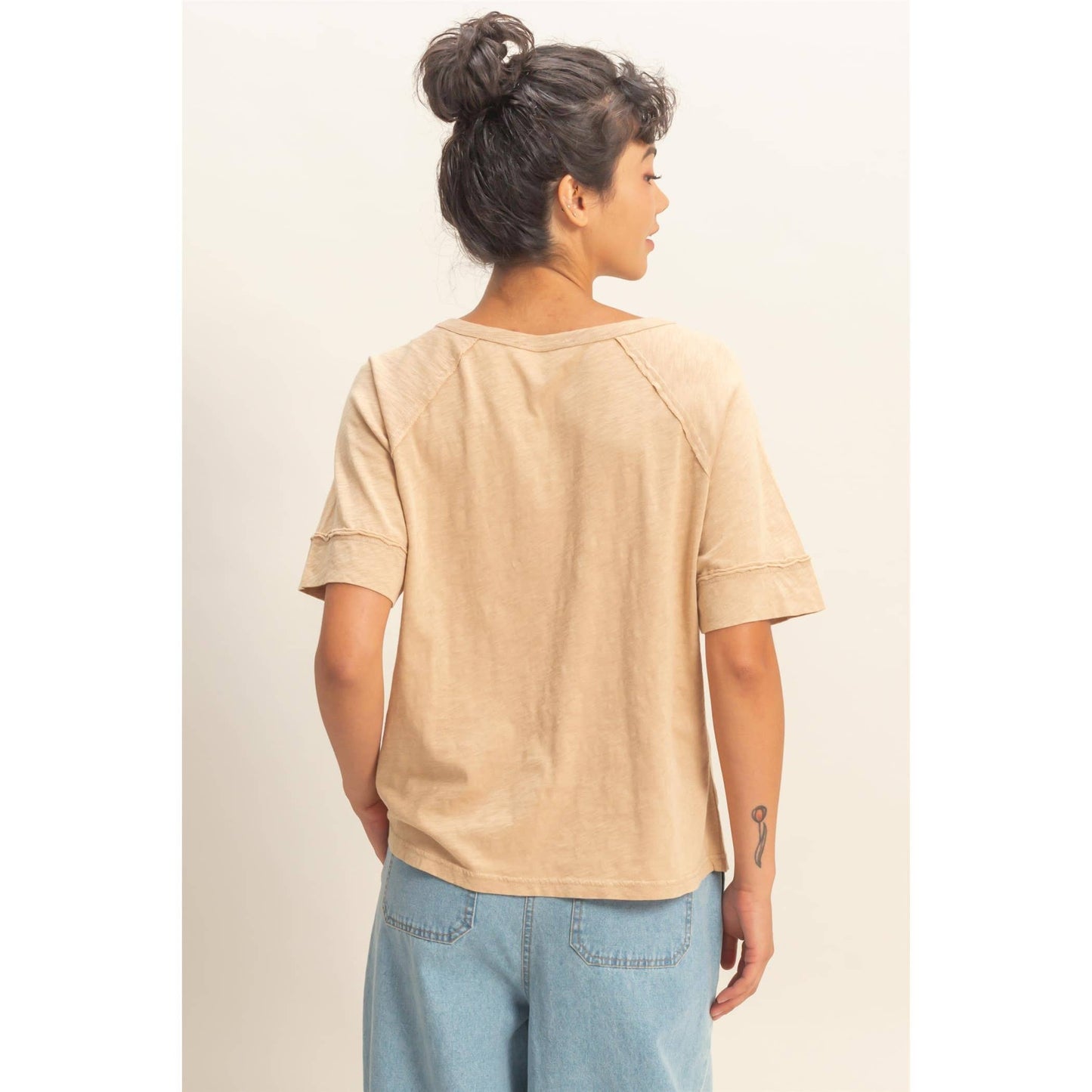 Hyfve DZ26A655 Acid Washed Boxy Tee
