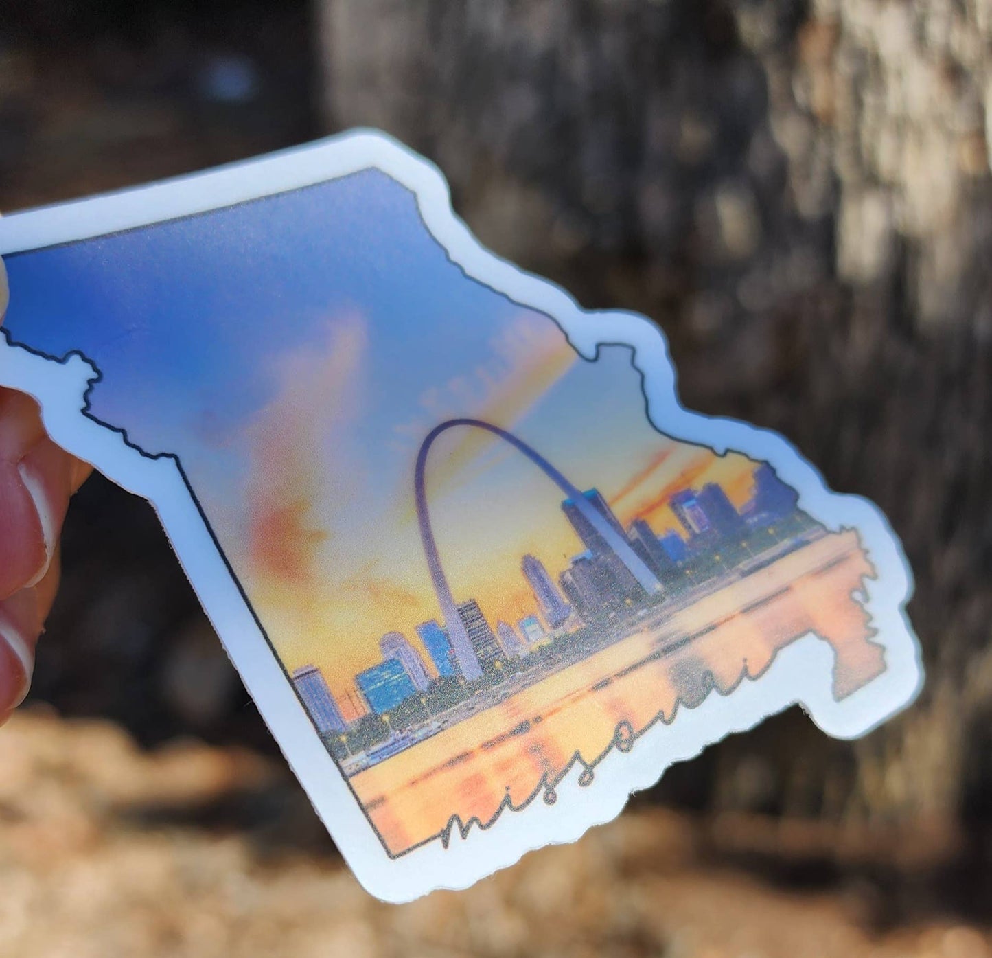Missouri State and Saint Louis Gateway Arch Vinyl Sticker