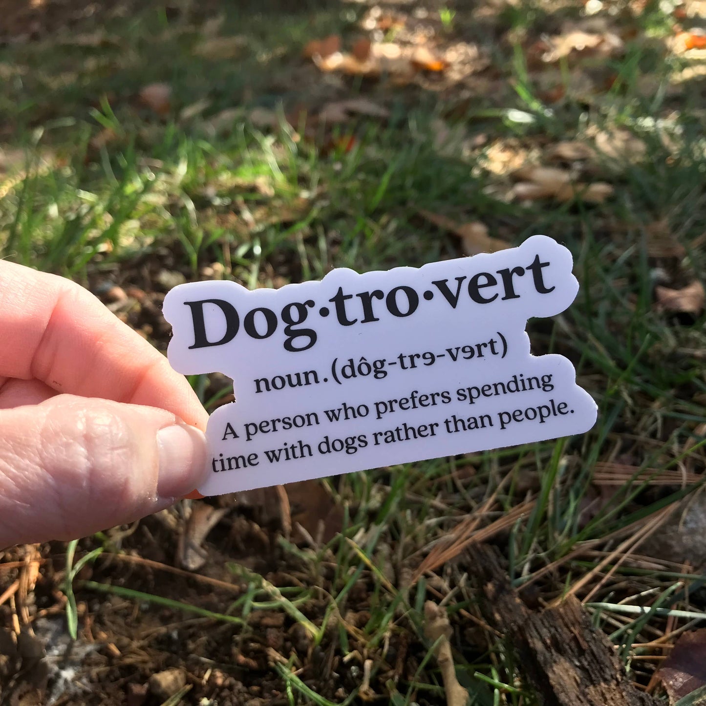 Dogtovert Dictionary Meaning Dog Sticker