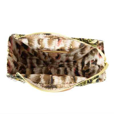 Lovely Florals Weekender Bag in Dark Green Myra