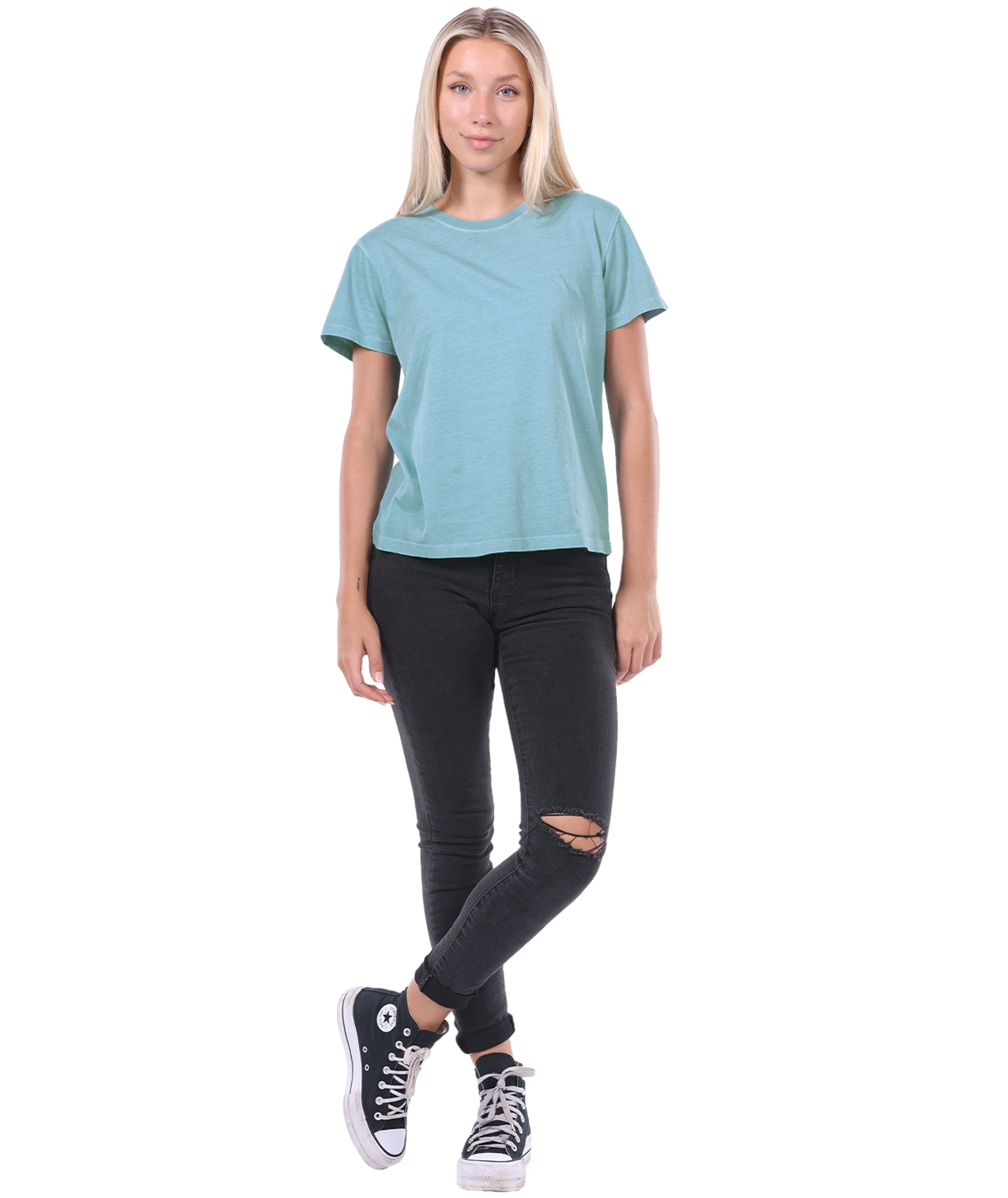 Ladies Jersey Crew Neck Cu-Tee