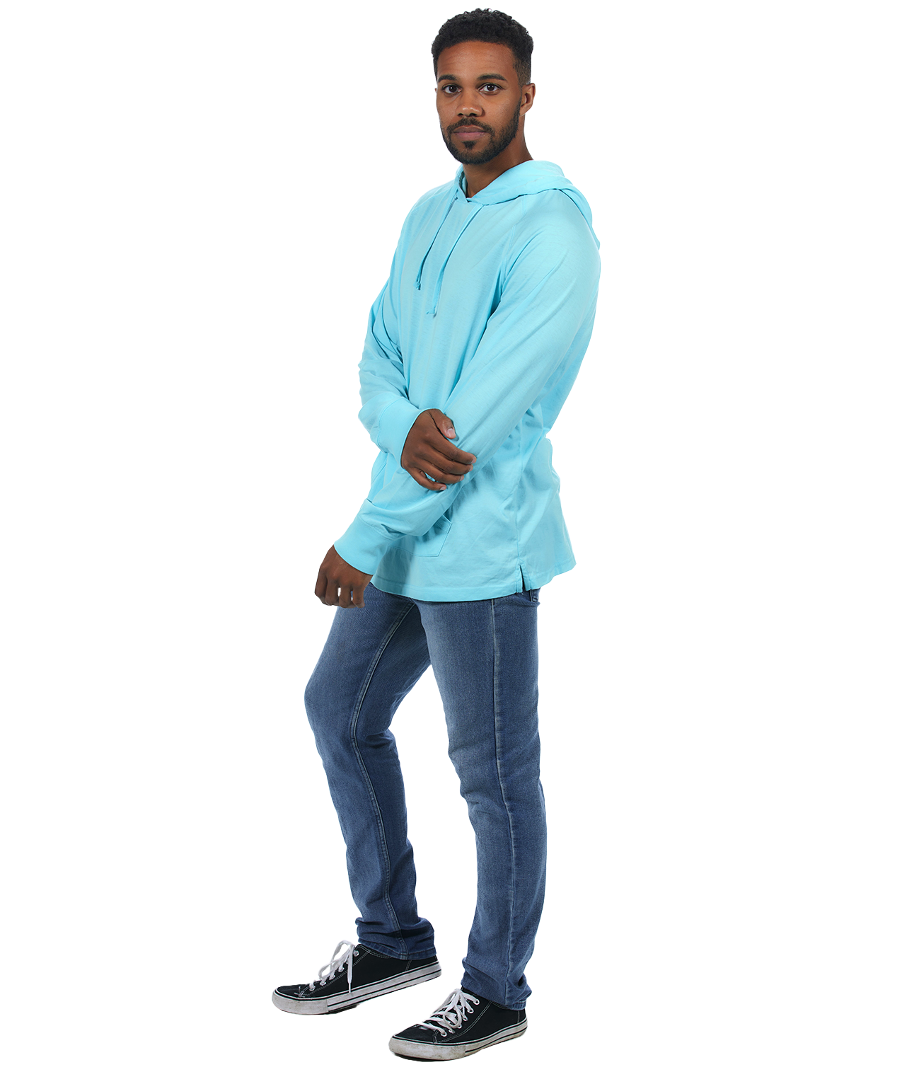 Unisex Fit Jersey Hoodie - Light Garment Burnout Raglan