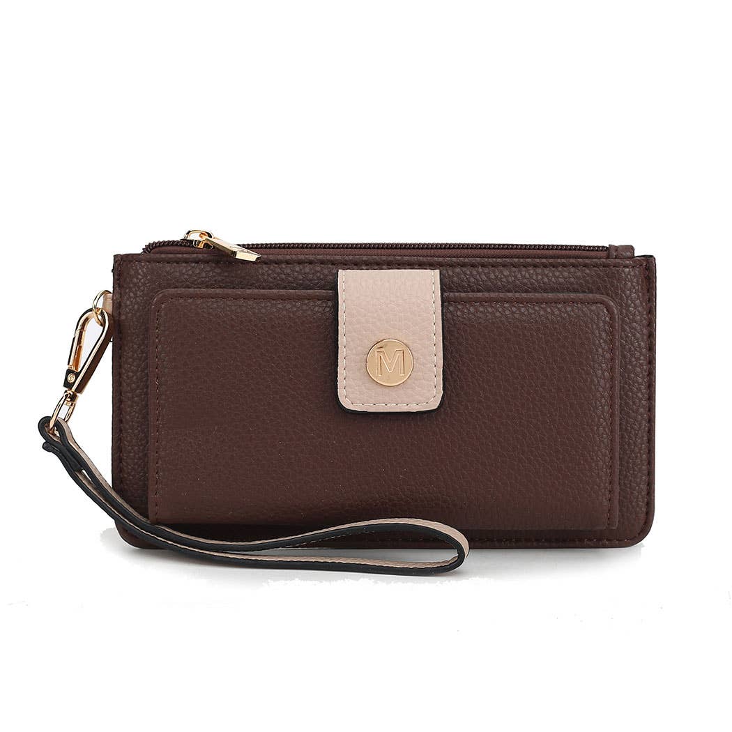 MKF Collection Olympe Vegan Leather Wristlet Wallet by Mia K