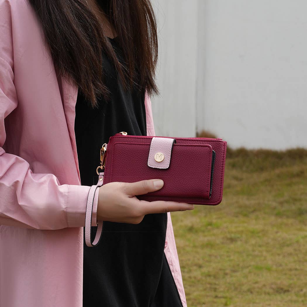 MKF Collection Olympe Vegan Leather Wristlet Wallet by Mia K