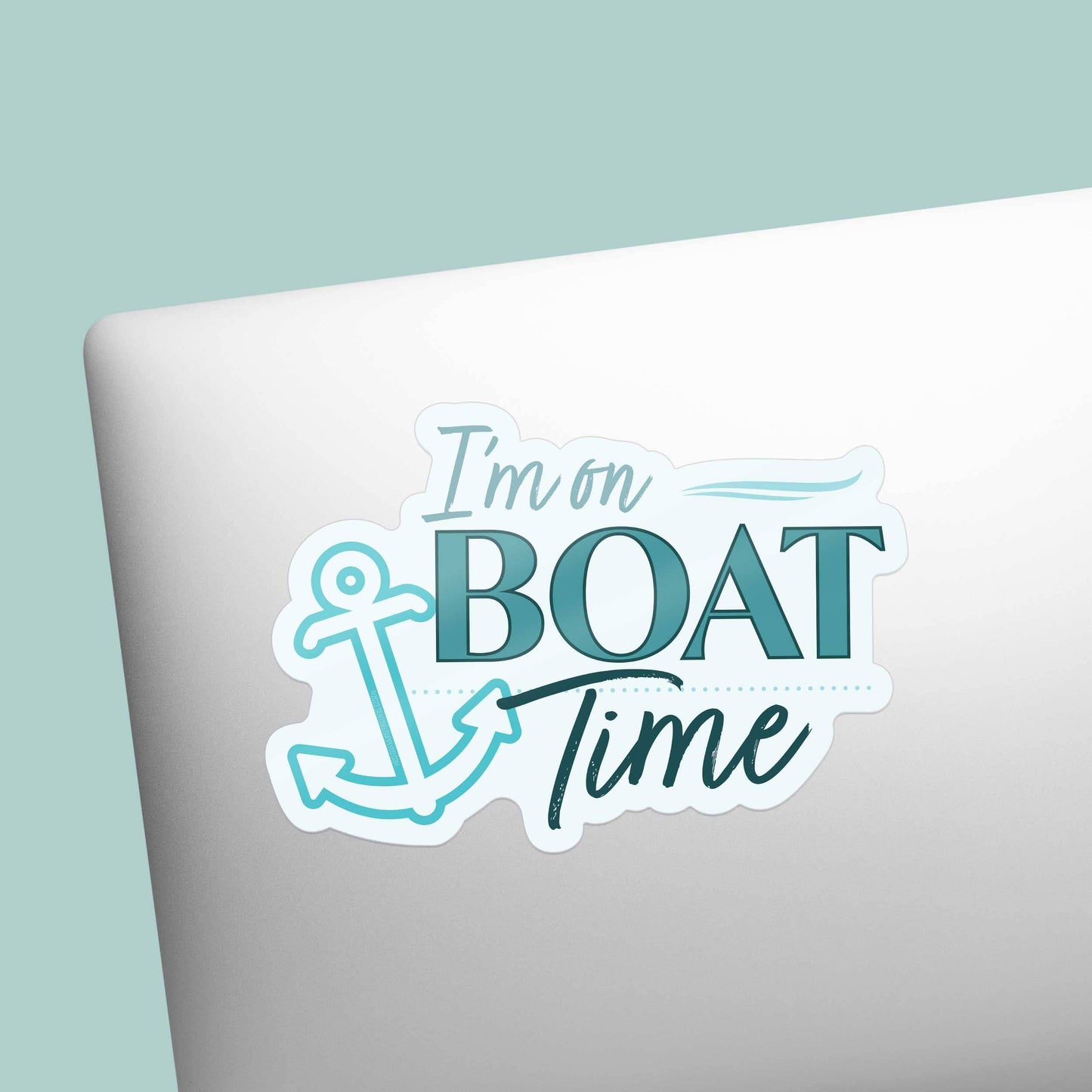 I'm on Boat Time Sticker - Cute Lake Decal