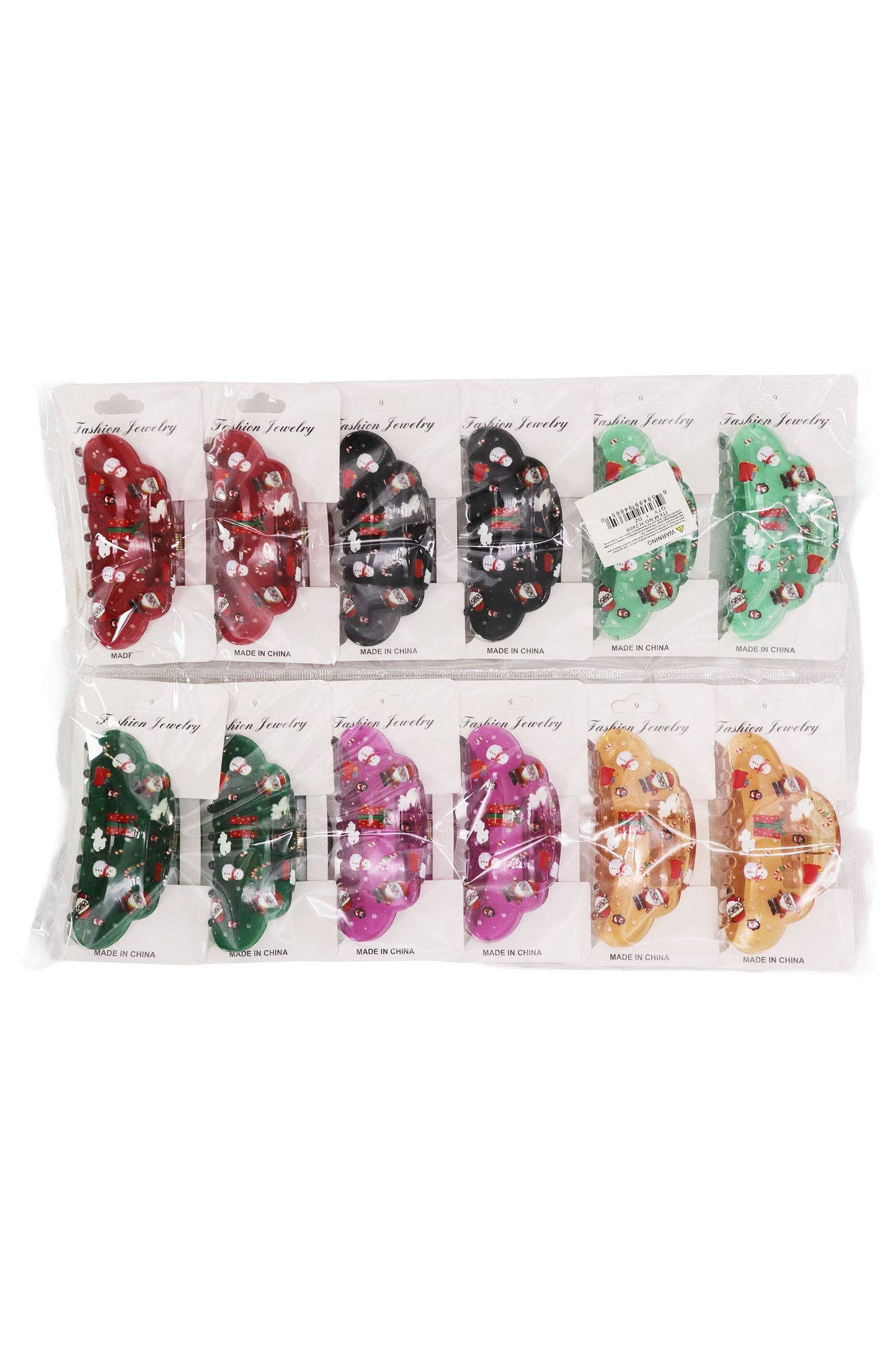 Christmas Itty Bitty Clear Cloud Hair Claw