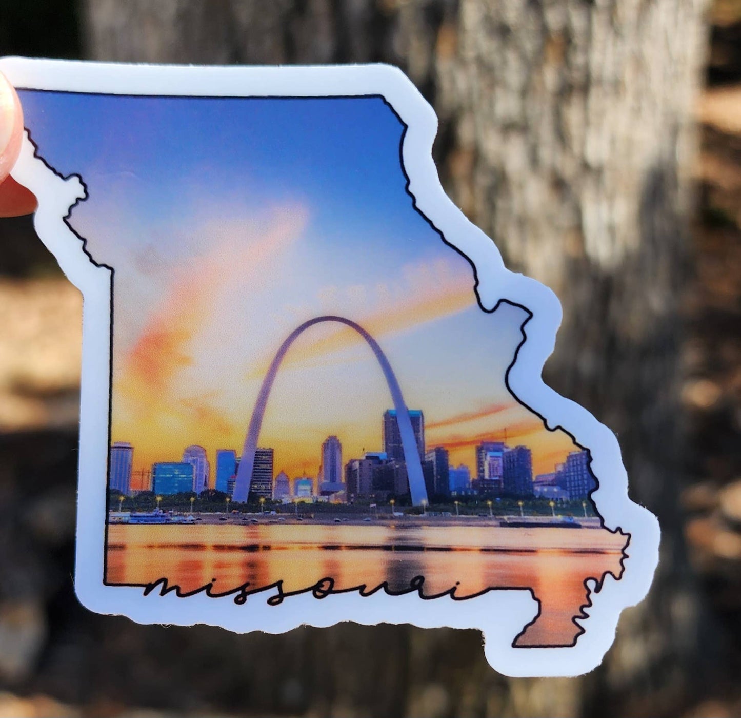 Missouri State and Saint Louis Gateway Arch Vinyl Sticker