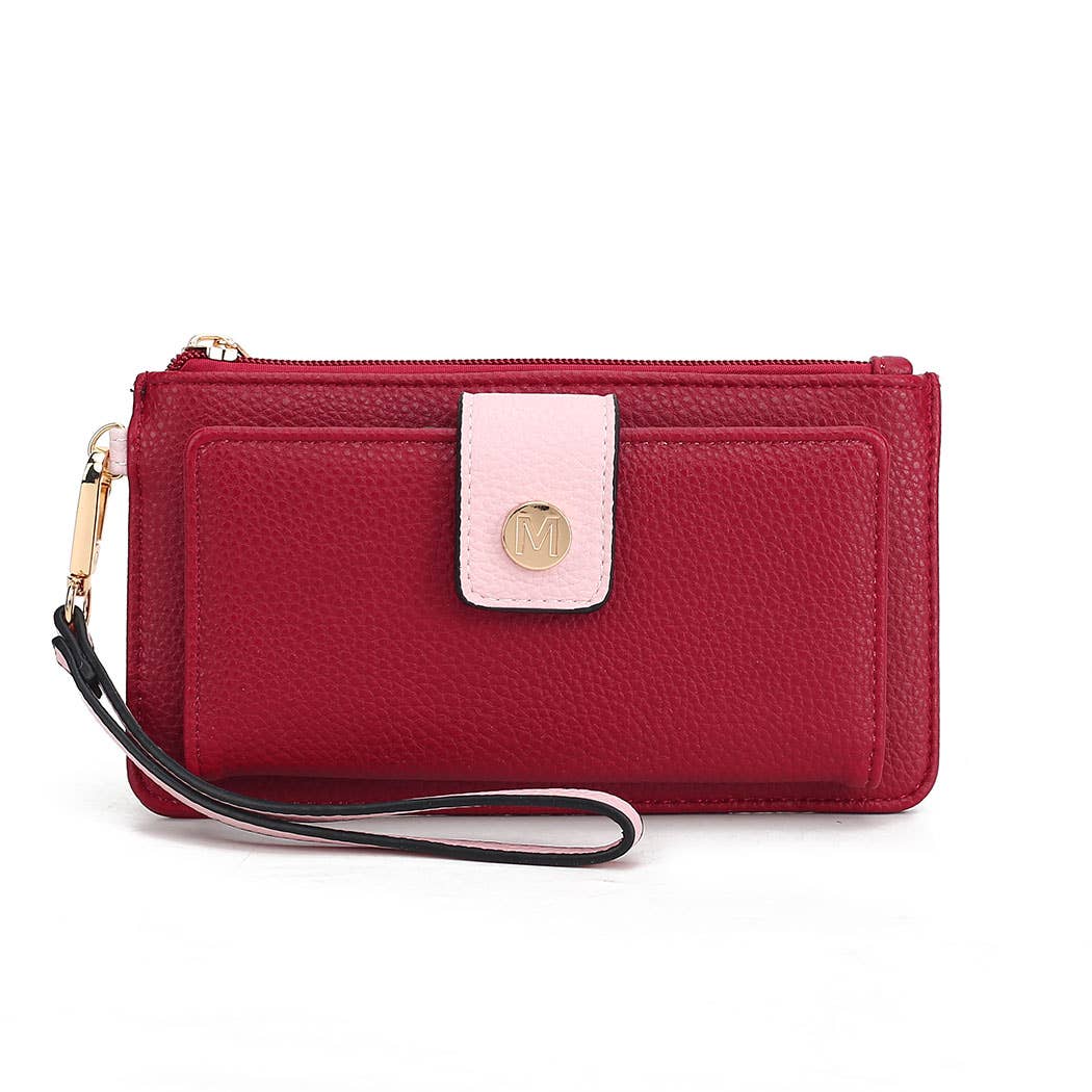 MKF Collection Olympe Vegan Leather Wristlet Wallet by Mia K