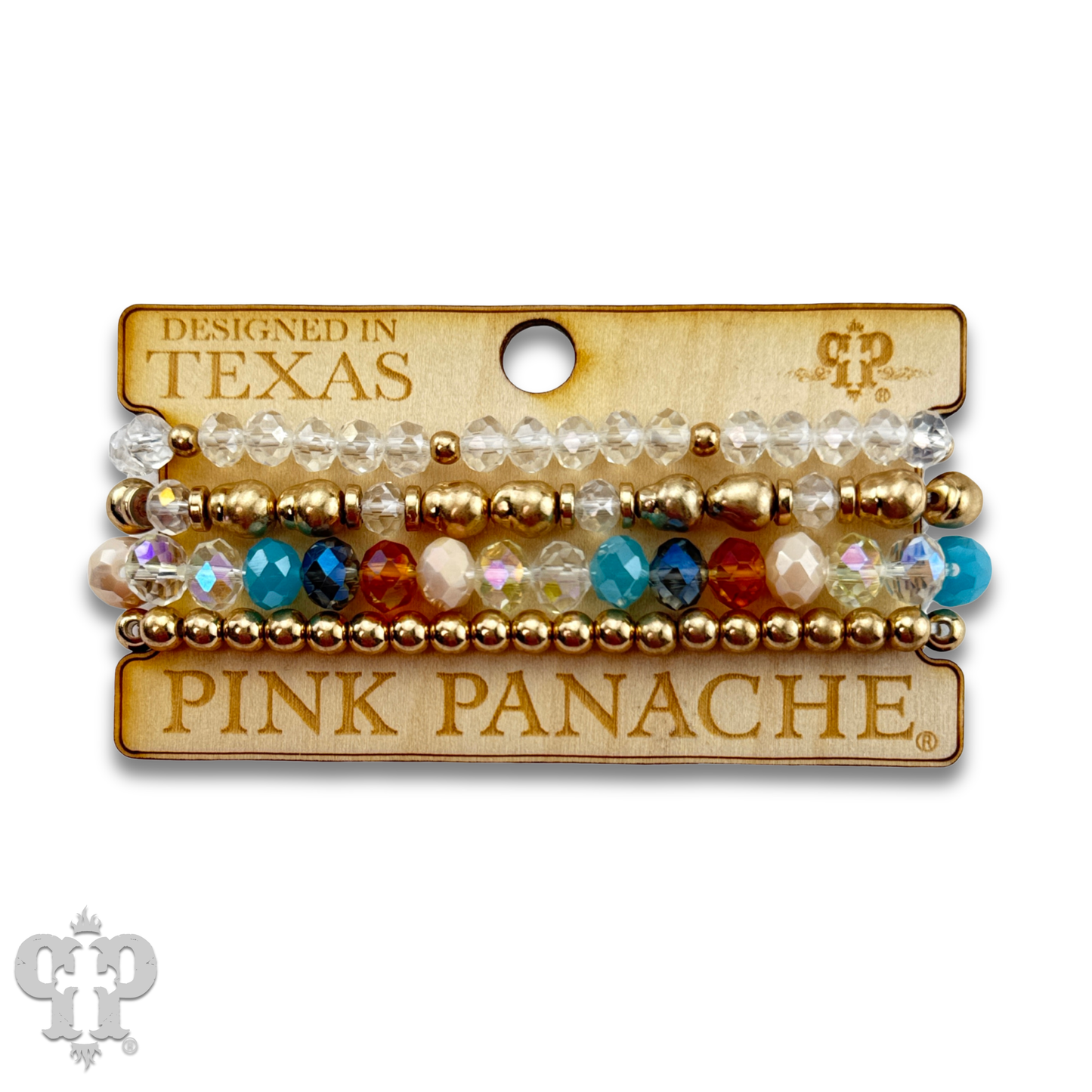 Multi-color and gold bead bracelet - LC