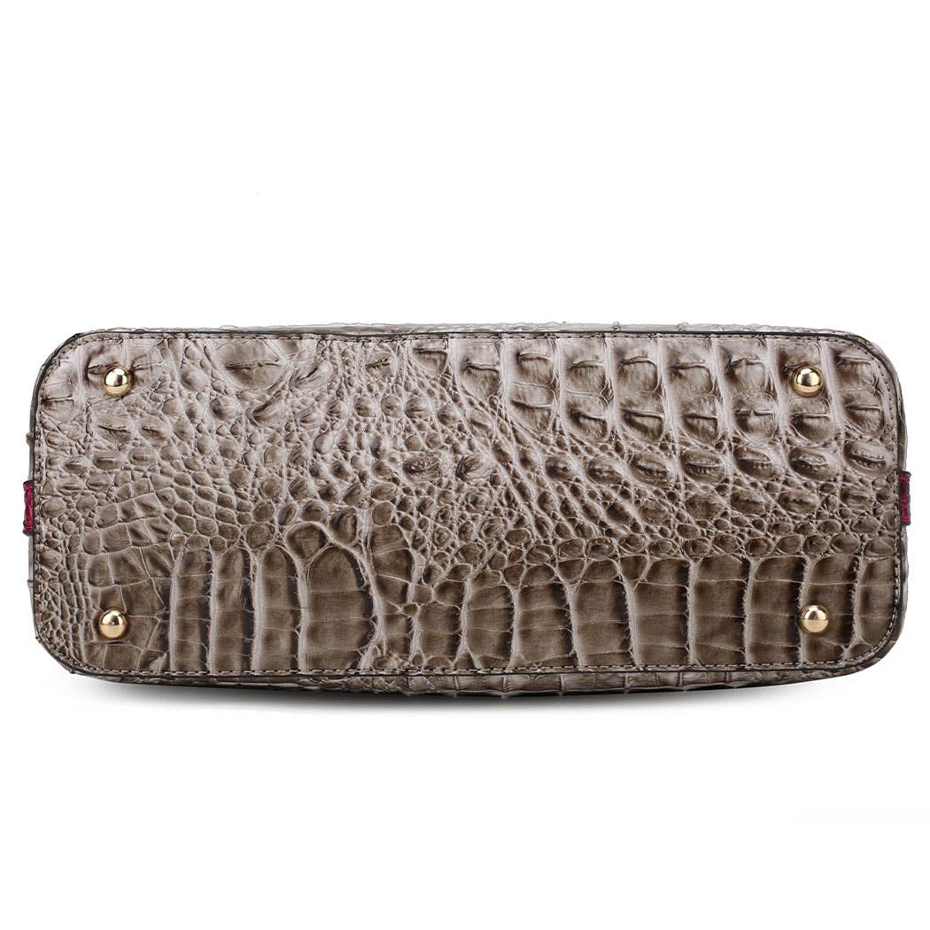 Autumn Crocodile Skin Tote Bag with Wallet by Mia k