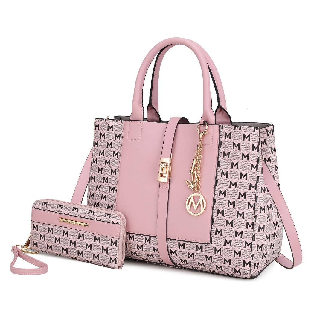 MKF Yuliana Circular M emblem Satchel Bag by Mia K