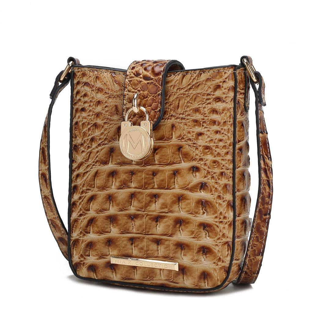 Avery Faux Crocodile Embossed Crossbody by Mia K