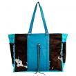 Sky Falcon Canvas & Hairon Bag in Dark Weekender Myra