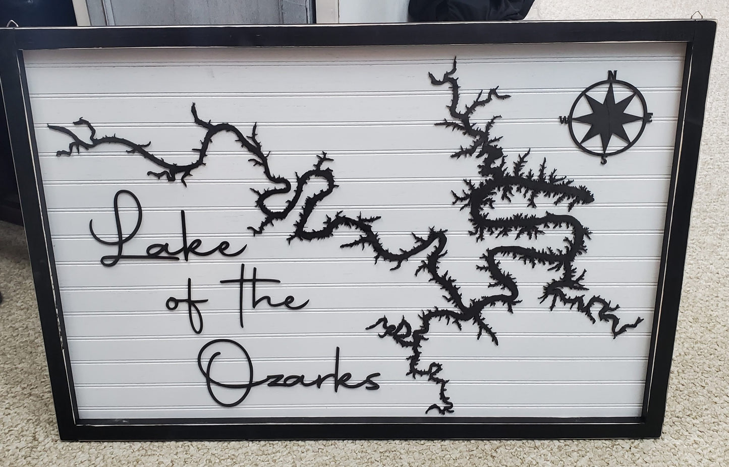 Framed Lake of the Ozarks map 24x36