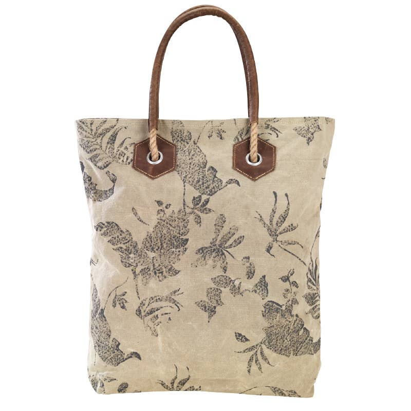 Floral Dragonfly Tote
