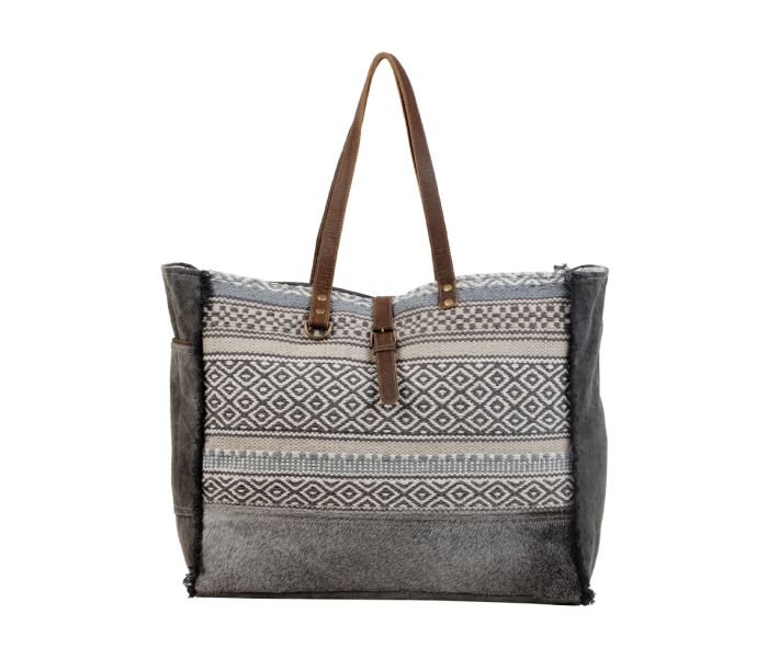 Minimal Rhombus Patterned Weekender Bag Myra