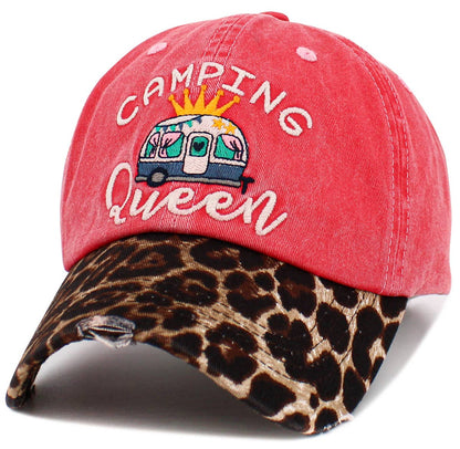 Camping Queen Vintage Ballcap: BLK