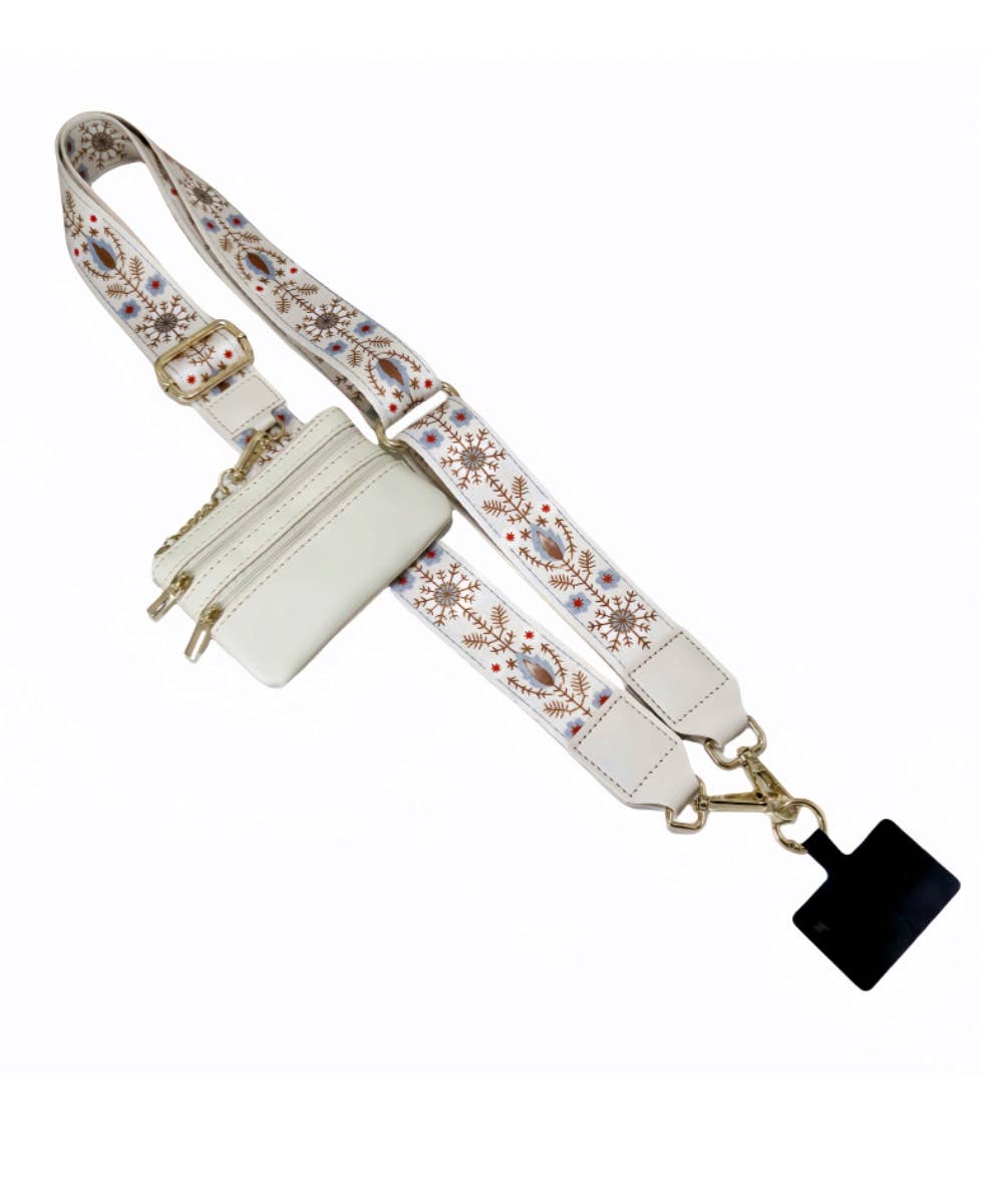 HANDBAG STRAP WITH ZIPPER POUCH PHONE HOLDER WRISTBAND