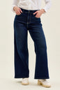 82748 PETITE HW LUX Retro Wide DK Twilight Blue Judy Blue Jeans