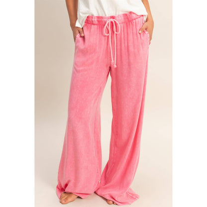 Hyfve DZ26A651 Mineral Washed Wide Leg Pants