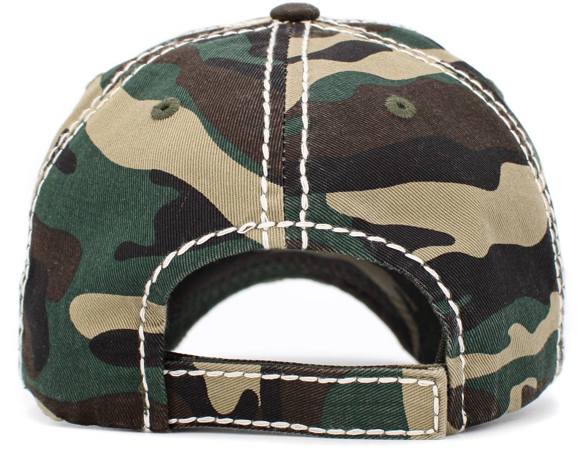Peace Love Dogs Vintage Ballcap