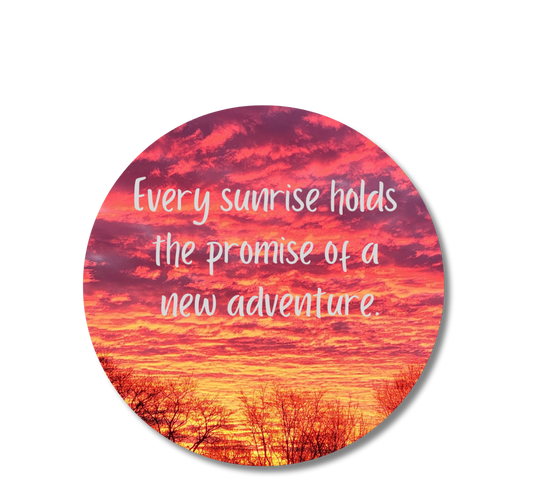 Every Sunset Holds a Promise 3" vinyl sticker