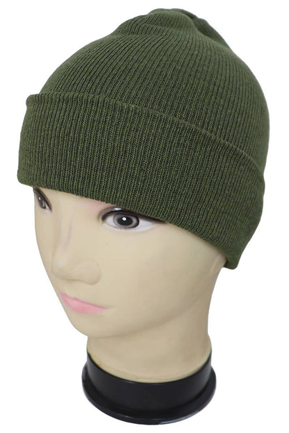 Dark Neutrals Acrylic Cuffed Classic Beanie