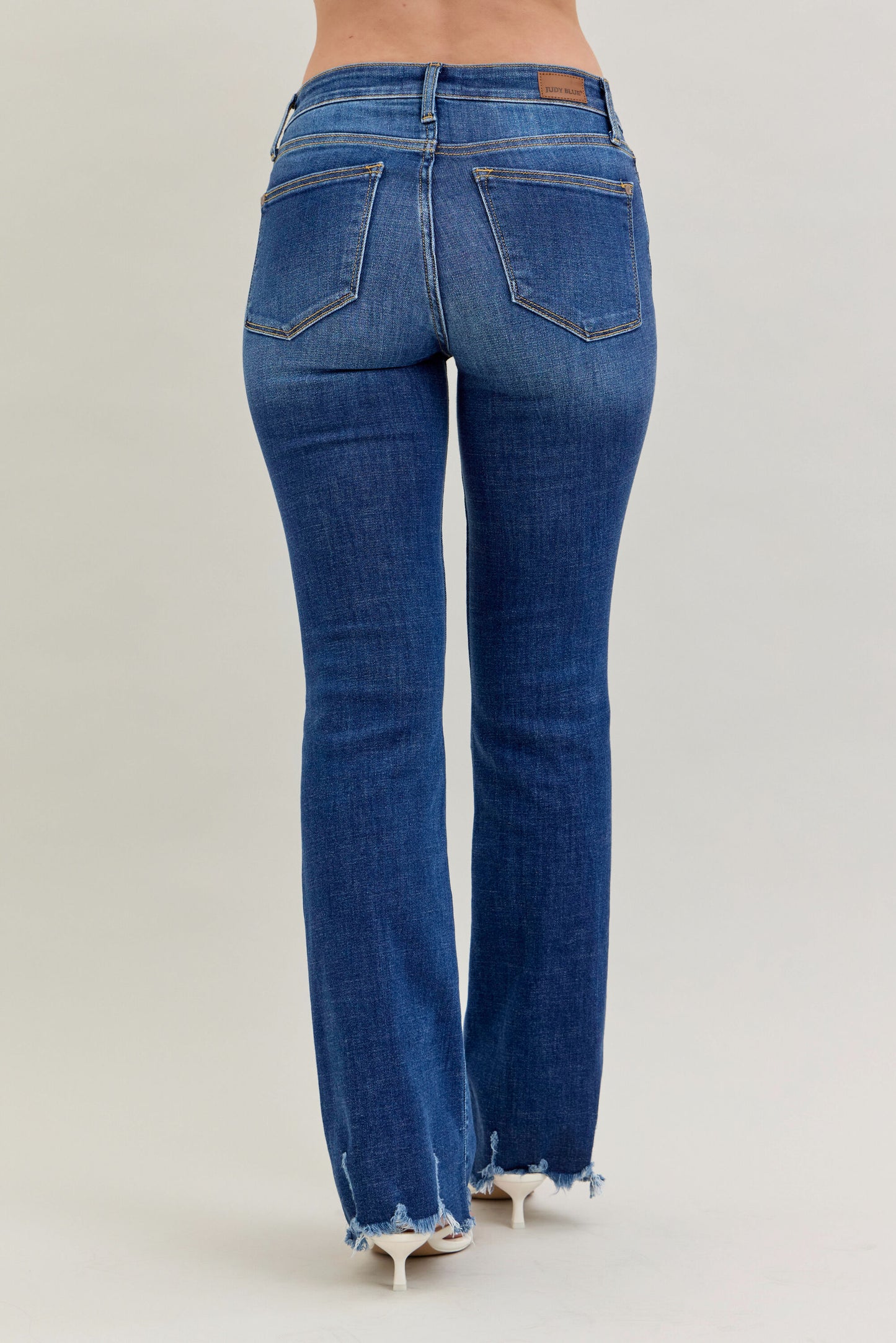 82519 Distressed Hem Boot Cut Judy Blue Jeans