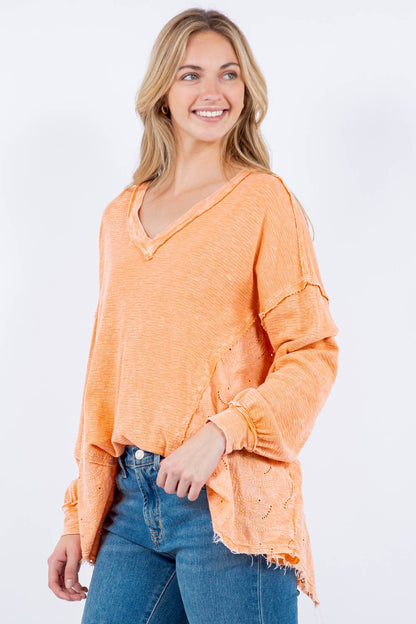 BEST Mineral Washed Western Boho Paisley Top HT5559