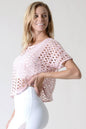Hole Detail Short Sleeve Crop Top 689