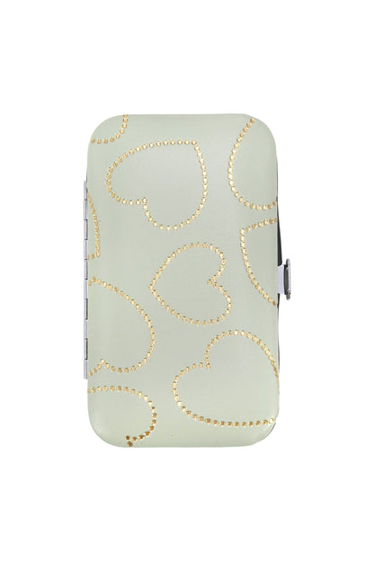 Bling Hearts Vegan Leather 7-pcs Nailcare Kit