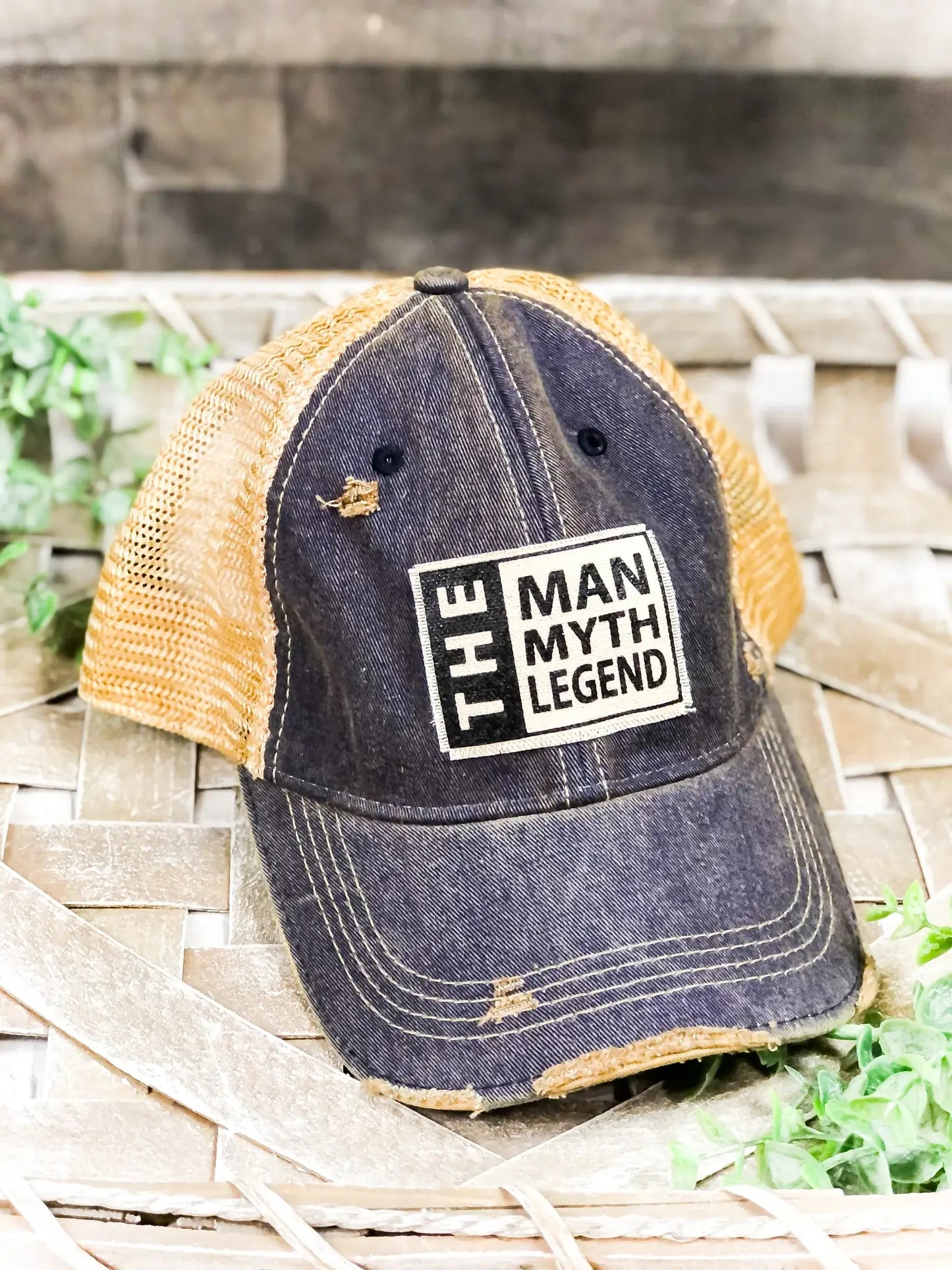 The Man The Myth The Legend Distressed Trucker Cap