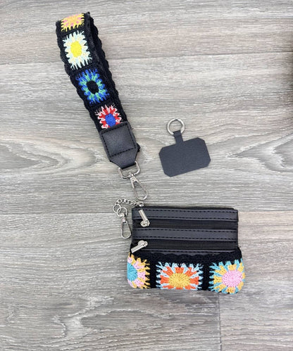 HANDBAG STRAP WITH ZIPPER POUCH PHONE HOLDER WRISTBAND
