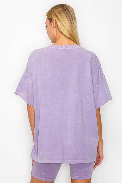 Mineral Wash VNECK everyday Tshirt HT4166